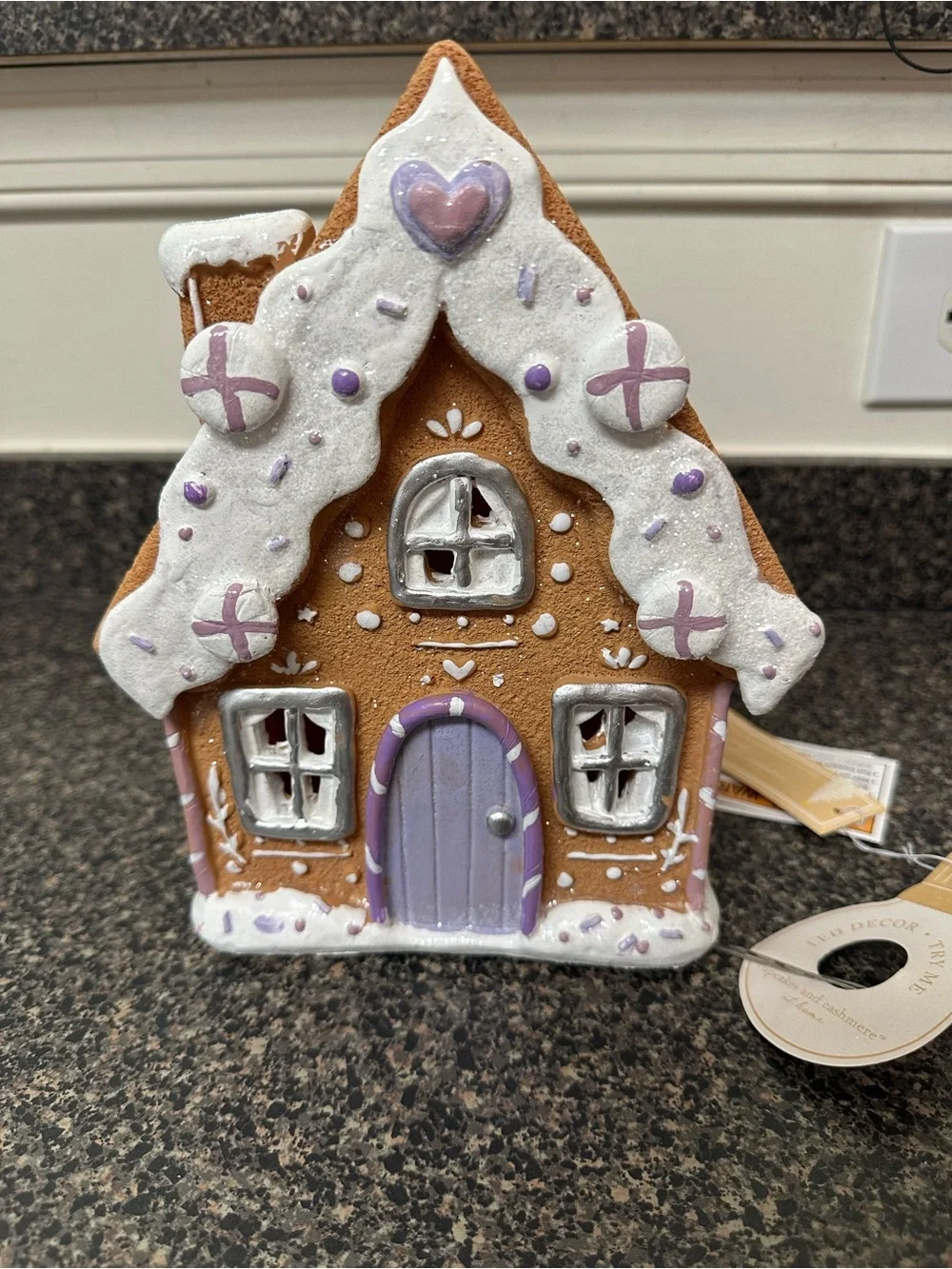 Cupcakes and Cashmere Purple Gingerbread Light Up House
